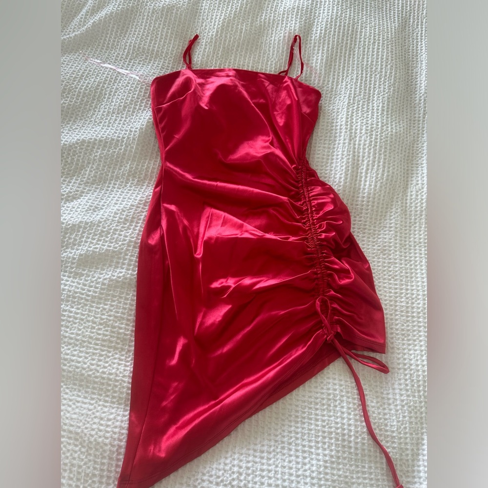 Red dress size small. Worn once